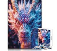 White Dragon Close-Up 1000 Piece Jigsaw Puzzles for Teenagers Educational Mental Focus Game Heartwarming Special Present Idea Size 38x26cm