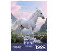 White Dragon Horse, 1000-piece Jigsaw, Captivating Imagery with Intricate Detail, Ideal for Gifts Or Framed Display, Suitable for Ages 8+, Horse, 38x26cm/1000pcs