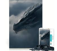 White Dragon in The Clouds 1000 Piece Jigsaws Creative Skill Toy Tight Lock No Loose Pieces Bonding Activity for Loved Ones (38x26cm)