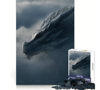 White Dragon in The Clouds Jigsaw 1000 Pieces for Teenagers Brain Agility Cozy Pastime Secure Join Ideal Xmas Gift (38x52cm)