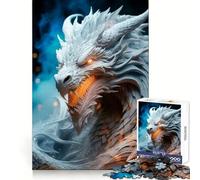 White Dragon Jigsaw Puzzles 1000 Pieces Think Training Quiet Recreation Defined Edges Heartfelt Gift (38x52cm)