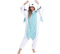 (White Dragon, L Fit 165-175cm) Kigurumi Onesie Cartoon Pajamas For Adult Women Men Animal Pyjamas How to Train your toothless Pajama Dragon Cosplay Costume