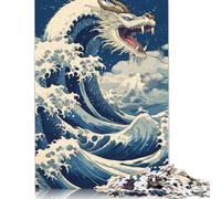 White Dragon Off Kaganawa 500 Piece Jigsaw Puzzles for Adults | | Family Fun Jigsaws Puzzles for Adults Gifts Intellectual Games 500pcs (52x38cm)