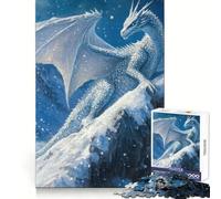 White Dragon on Mountaintop Jigsaw Puzzles for Adults 1000 Piece Mental Workout Quiet Enjoyment Xmas Gift (38x52cm)