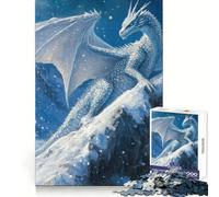 White Dragon on Mountaintop Teenagers 1000 Piece Jigsaw Puzzle Focus Training Leisure Activity Tight Join Thoughtful Gift (50x75cm)