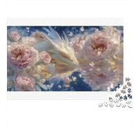 White Dragon Puzzles 1000 Piece Challenge Toy Adults And over 12 Years Old Colorful Flowers Family Fun Puzzle Educational Challenge Mind Development Home Decoration Gift 70x50cm/1000pcs