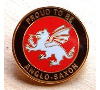 White Dragon Round Lapel Badge