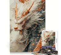 White Dragon Samurai Puzzles for Teenagers 1000 Piece Logic Practice Calm Downtime Clean Edges Ideal Present (38x52cm)