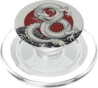 White Dragon The Azure Beast PopSockets PopGrip for MagSafe