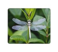 White Dragonfly Gaming Mouse Pad Small Mouse Mat with Stitched Edges Non-Slip Long Desk Pad 12x10 in Desk Mat for Keyboard Home Office Gaming Work