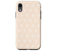 White Dragonfly Odonata Flying Pastel Orange Case for iPhone XR