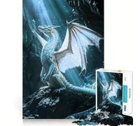 White Dragons Resurgence 1000 Piece Puzzle For Adults Mind Skill Play Laser Cut for Flawless Fit Rewarding Activity for Rainy Days (38x26cm)