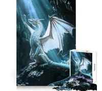 White Dragons Resurgence for Adults 1000 Piece Puzzle Think Training Serene Escape Defined Edges Creative Gift (38x52cm)