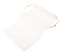 White Drawstring Shoe Bags for Ballet and Tap Shoes Travel | Soft Lint Fabric, Easy-open Closure, Separate Clean and Dirty Items, Stylish Elegant Organizer for Backpack Packing