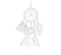 White Dream Catcher, Small Dreamcatcher with Feathers Handmade Dream Catchers Boho Wall Hanging Decoration Feather for Home Decor Art Ornaments Wedding
