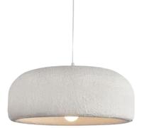 White Drum Pendant Light Modern Minimalist Home Hanging Lamp Creative Hand-Sculpted Lamp Body Nordic Adjustable Hanging Lamp for Living Room Dining Room Bedroom Foyer,Hallway