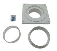 White Dryer Exhaust Vent Connector with Twist Lock Mechanism - Flexible Ducting Reducer for 4.3 Inch Tubes Fits for hotpoint VTD Series