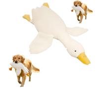 White Duck Dog Toy,2025 New Large Plush Toys,Realistic Goose Design, Pet Supplies ，For Dogs Chew And Play Best Indoor Puppies Senior Pups (White,62.9in)