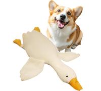 White Duck Dog Toy - Calming Plush Companion | Large Interactive Pet Toy - Realistic Design For Dogs | Indoor Outdoor Durable Soft Stuffed Animal For All Breeds