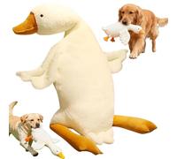 White Duck Dog Toy, Large Plush White Duck Dog Toys Realistic Goose Design Dolls,Durable Plush Chew Toy for Dogs Chew and Play Best Indoor Puppies and Senior Pups (90cm /35.43in)