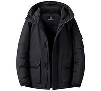 White Duck Down Jacket Men Winter Parka Hooded Thick Warm Goose Feather Waterproof Reversible Coats Black XXXL