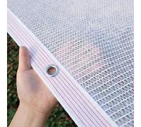 White e Net with Rope Sun Sail 3x 3x4m 3x6m 2x 4x4m 90% UV Protect Waterproof Windbreak Netting Grommets Every 50cm Ideal for Patio Balcony Garden (3x20m)