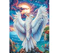 White Eagle in Sky 1000 Piece Jigsaw Puzzle for Adults Teens Wild Animals Fantasy Fairy Tale Jigsaw Post Exam Relaxation Challenging Design Great Gift for Students Stress Reliever 1000 PCS