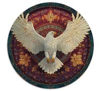 White Eagle Puzzle 1000 Piece Cute Animals Round for Adults Kids Challenge Toy Impossible Educational Games Home Decoration 1000pcs (67.5x67.5cm)