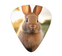 white-eared rabbit Wear-resistant guitar picks, thin, medium, heavy, 12 pieces of guitar picks, suitable for guitar, bass, electric guitar, ukulele,