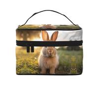 white-eared rabbit Women's Large Capacity Makeup Bag, Portable Travel Makeup Bag, (9x6.5x6.2 inches) Girls Large Makeup Bag Storage Bag