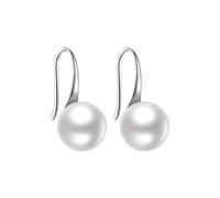 White Earrings for Dangling Pearl Earrings Korean Version Light Simple Geometric Shape High Heels Ear Hooks Earrings for Women Pearls and Crystal Earrings, one size, Metal, No Gemstone
