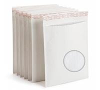 White Eco Friendly Postal Envelope Bags - Environmentally Friendly Alternative to Traditional Bubble Lined Mailers and Jiffy Bags (470x350mm) Pack of 50
