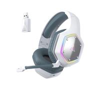 (White) EKSA E1000 WT 2.4G Low Latency Wireless Gaming Headphones for PC/PS4/PS5/Xbox,