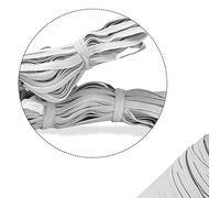 White Elastic Cord 5mm | 5 Metres Flat Elastic Band | Stretchable Elastic String Rope Dressmaking Waistband for Sewing, Knitting, Arts and Crafts, Clothing, DIY Projects
