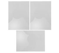 White Electric Guitar Back Cover Plate PVC 150x110x2.5mm 3pcs | 3-ply Sheet, Tremolo Spring Cavity Fit, Chamfered Edges, Fast Removal and Secure Attachment