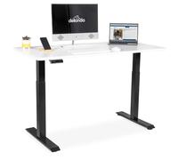 White Electric Height Adjustable Standing Desk, 1400 x 700mm Dual Motor 100kg - DH32