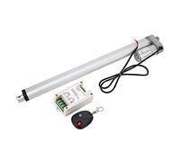 White Electric Linear Actuator with 400mm 16in Stroke - 24V DC 750N Thrust Aluminum Alloy Motor with Metal Gears and IP65 Protection - Includes Motion Controller and Remote (Actuator with Controller