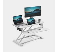 White Electric Sit Stand Rising Workstation