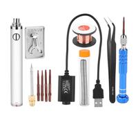 (White) Electric Soldering Iron Rechargeable Welding Pen Heater Tweezers