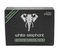 White Elephant 18588 Superflow Collection 9 mm Activated Carbon Filter Pack of 40 Paper