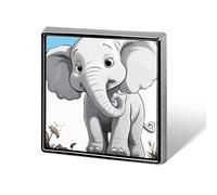 White Elephant Button Pin Classic Cute Heart Shape Brooch Exquisite Fashionable Badge Elegant Lapel Pin Personalized Pins Button for Clothing Backpack Hat Jackets Decorate