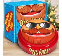 White Elephant Gifts For Adults - 100+ Funny Dad Jokes in a Button with Record Function - Gag Gifts for Men, Father, Papa, Grandpa for Christmas, Birthday, Secret Santa,Stocking Stuffers, Office Party