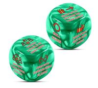 White Elephant Gifts Santa Swap Exchange Dices 2PCS - Christmas Stocking Stuffers for Women Men Adult Funny Party Game Dice, Christmas Party Trash Dice Game for Family Friends, Xmas Secret Santa Gifts