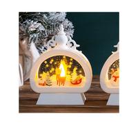 (White-elk) Christmas decorations children's hand-held lanterns Christmas Eve gift party table decorations retro wind lantern ornaments