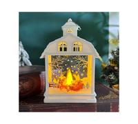 (White-elk) Christmas decorations retro portable night light LED ornaments Christmas tree hanging window creative props