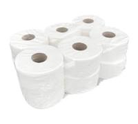 White Embossed Centrefeed Rolls 2ply Strong Paper Towels Multipurpose Home Kitchen Towels for Commercial & Office Cleaning Highly Absorbent Paper (6 Rolls)