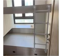 White Emerncy Egress Ladder for Window Well, Metal Loft Bed Wall-Mounted Ladder, Industrial Iron Pipe Bunk Bed Climbing, 330LB Capaci, Indoor/Outdoor Safe Solut
