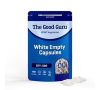 White Empty Capsules Size 00 - Qty 500 | Vegetarian Empty 00 Capsules Gluten-Free & Non-GMO, Includes Capsule Filler | The Good Guru