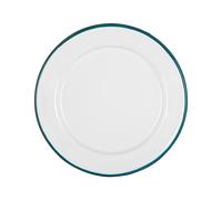 White Enamel Side Plates Metal Home Dining Outdoor Camping Food Dishes 20cm