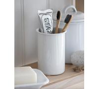 White Enamel Toothbrush Holder, Garden Trading
